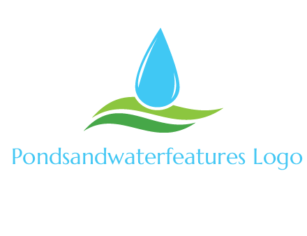 water drop on waves icon