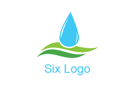 water drop on waves icon