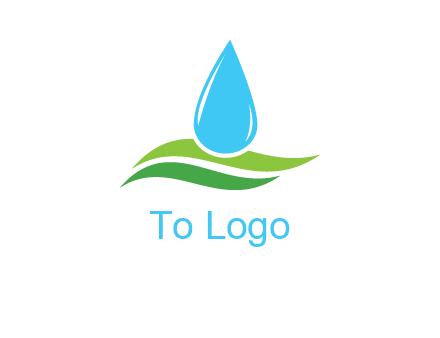 water drop on waves icon