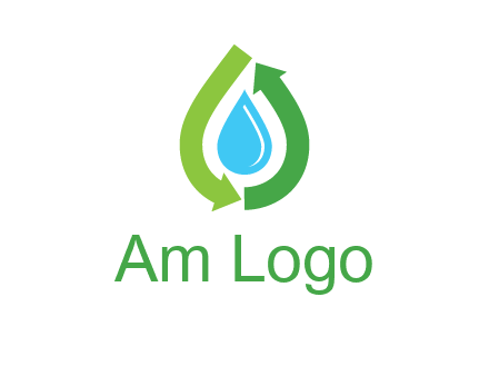 arrows around water drop icon