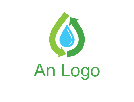 arrows around water drop icon