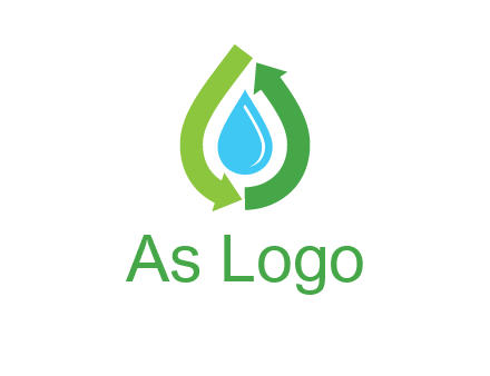 arrows around water drop icon