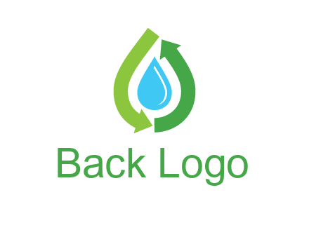 arrows around water drop icon