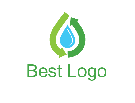 arrows around water drop icon