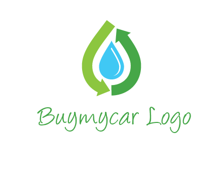 arrows around water drop icon
