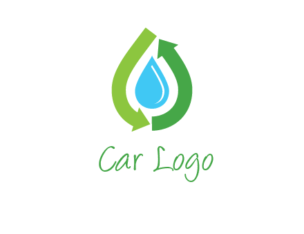 arrows around water drop icon