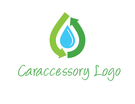 arrows around water drop icon
