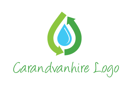 arrows around water drop icon