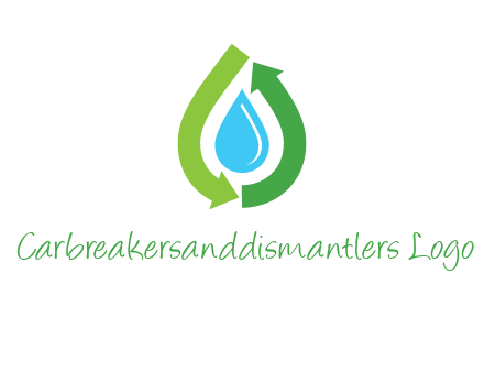 arrows around water drop icon