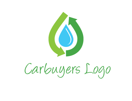 arrows around water drop icon