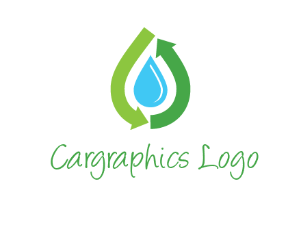 arrows around water drop icon