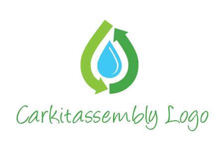 arrows around water drop icon
