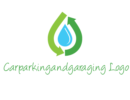 arrows around water drop icon