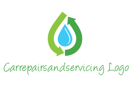 arrows around water drop icon