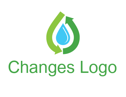 arrows around water drop icon