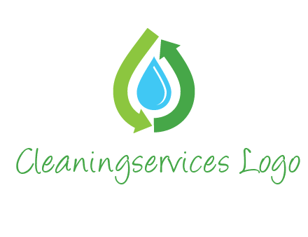 arrows around water drop icon