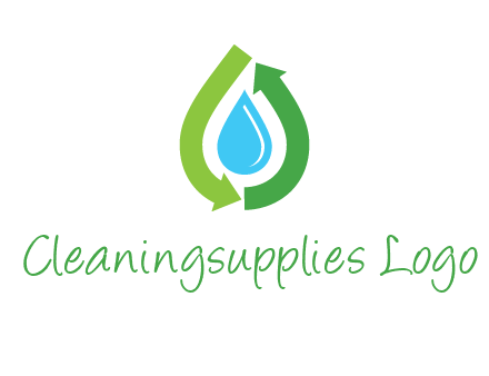 arrows around water drop icon