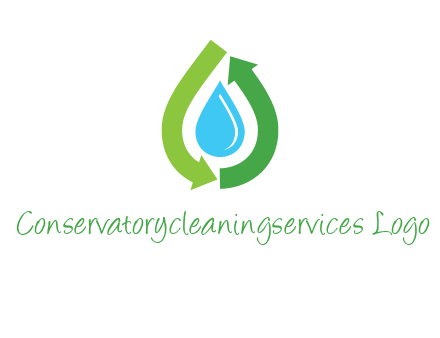 arrows around water drop icon