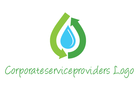 arrows around water drop icon