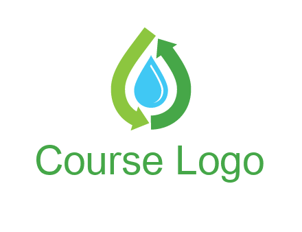 arrows around water drop icon