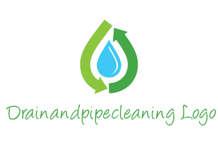 arrows around water drop icon
