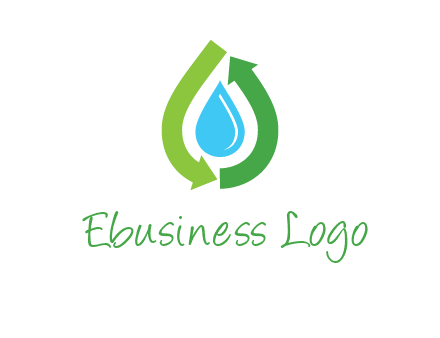 arrows around water drop icon