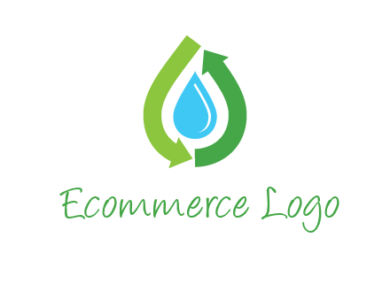 arrows around water drop icon