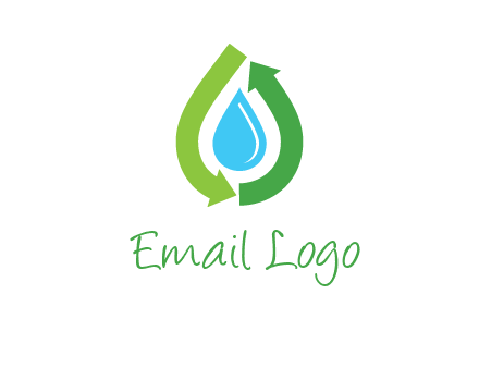 arrows around water drop icon