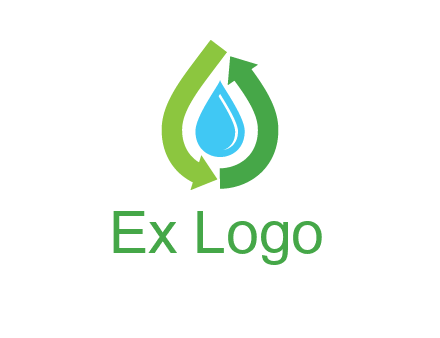 arrows around water drop icon