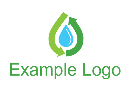 arrows around water drop icon