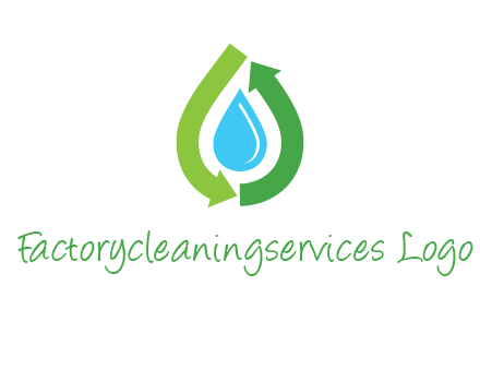 arrows around water drop icon