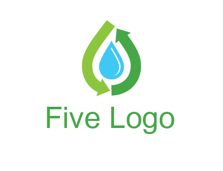 arrows around water drop icon