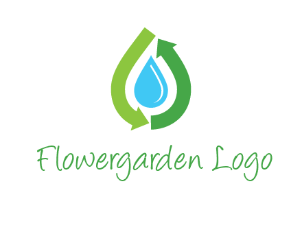 arrows around water drop icon