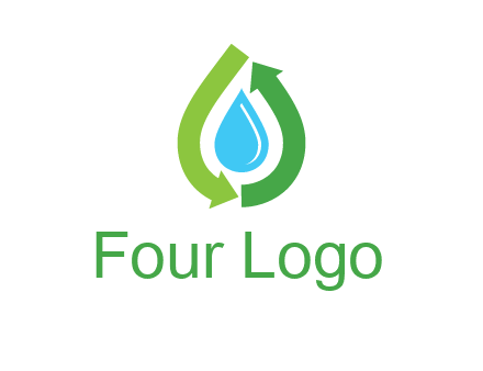 arrows around water drop icon