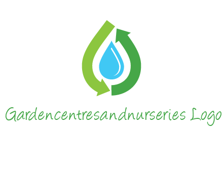 arrows around water drop icon