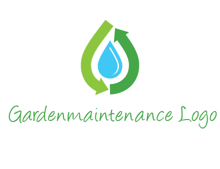 arrows around water drop icon