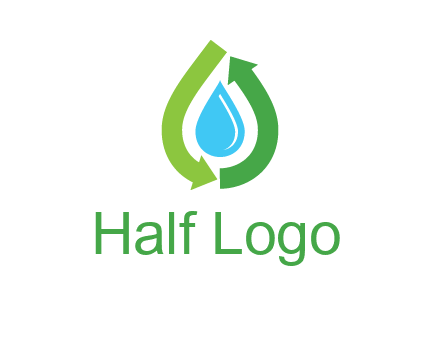arrows around water drop icon