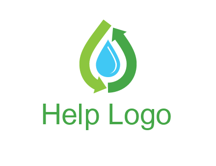 arrows around water drop icon