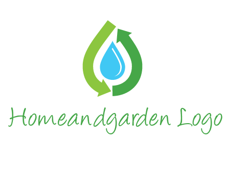 arrows around water drop icon