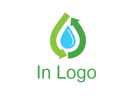 arrows around water drop icon