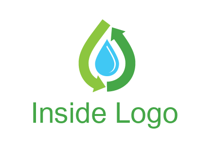 arrows around water drop icon