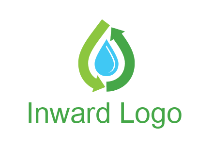 arrows around water drop icon