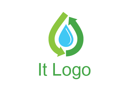 arrows around water drop icon