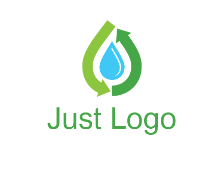 arrows around water drop icon