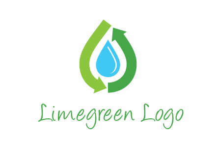 arrows around water drop icon