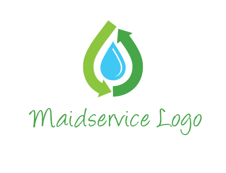 arrows around water drop icon