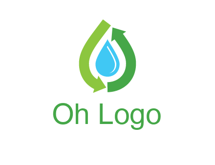 arrows around water drop icon