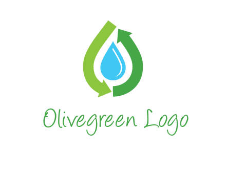 arrows around water drop icon