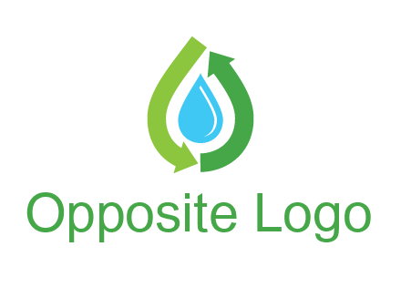 arrows around water drop icon