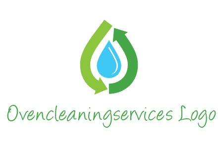 arrows around water drop icon
